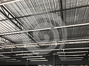 Metalsheet roof in factory