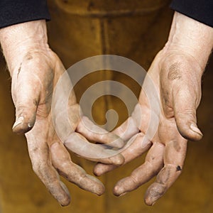 Metalsmith's hands.