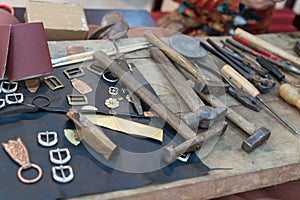Metalsmith tools on a table