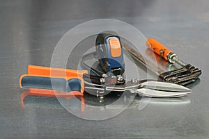 Metalwork tool still life