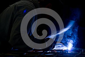 Metalworker at work photo