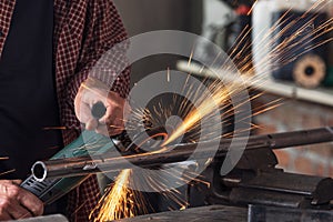 Metalworker working in an engineering workshop