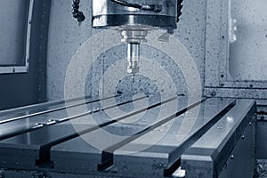 Metalworking CNC milling machine. Cutting metal modern processing