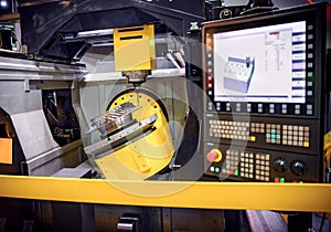 Metalworking CNC milling machine. photo