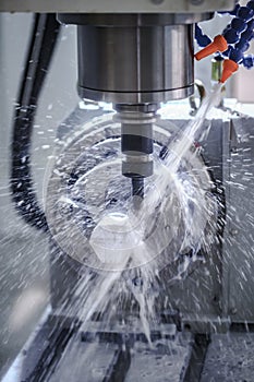 Metalworking CNC milling machine. photo