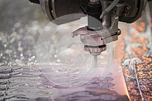 Metalworking cutting with water jet