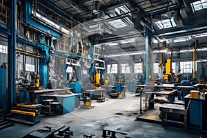 The metalworking shop\'s interior. The metalworking shop\'s interior. industriaal business nowadays