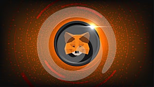 MetaMask crypto wallet for Defi, Web3 Dapps and NFTs concept banner background