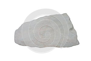 A metamorphic marble rock isolated on a white background.
