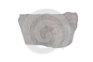 A metamorphic marble rock isolated on a white background.