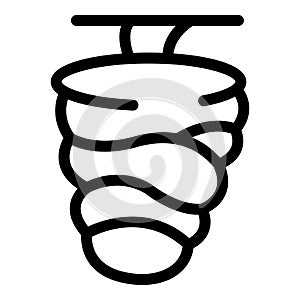 Metamorphosis cover icon outline vector. Larva cocooning stage photo