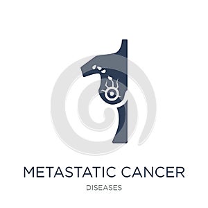 Metastatic cancer icon. Trendy flat vector Metastatic cancer icon on white background from Diseases collection