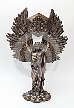 Metatron`s cube statue, sacred geometry.