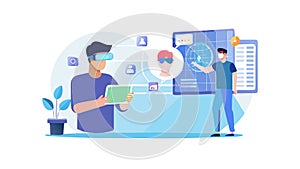 Metaverse Collaboration & Design, vector design Generative AI