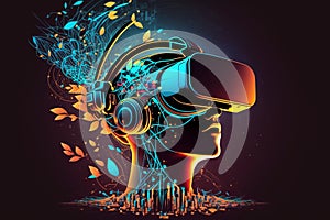 Metaverse concept and virtual world elements