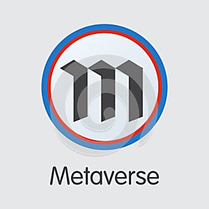 Metaverse - Crypto Currency Pictogram Symbol.