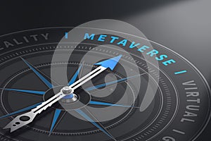 Metaverse digital world smart futuristic interface technology background, 3d Illustration