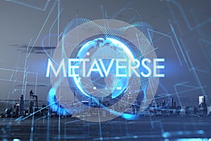 Metaverse hologram, digital information and worldwide network