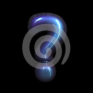 metaverse interrogation point - 3d futuristic symbol - Suitable for technology, cyberspace or science related subjects