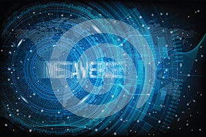 Metaverse, Meta. Digital reality that combines social media, Metaverse digital world smart futuristic interface technology