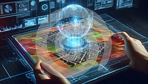 A metaverse real estate office, Ai generated image