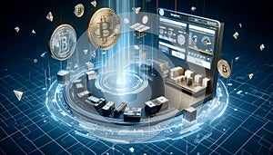 A metaverse retail space, Ai generated image