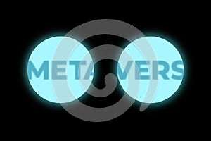 Metaverse. Virtual reality headset ocular