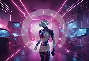 metaverse vr world simulation gaming cyberpunk