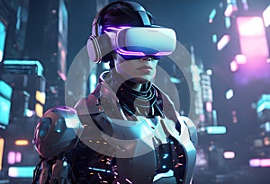 metaverse vr world simulation gaming cyberpunk