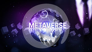 Metaverse world virtual reality technology concept. Internet of things IoT