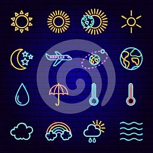 Metcast Neon Icons