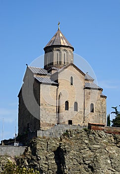 Metekhi Church of Assumption in Tbilisi, Georgia