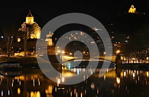 The Metekhi Church on the bank of the Mtkvari River