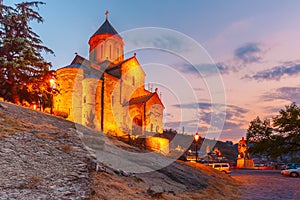 Metekhi Church at sunset Tbilisi, Georgia