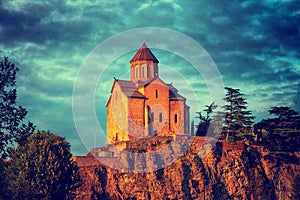 Metekhi church in Tbilisi, Georgia