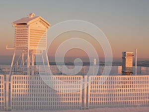 Meteo instruments and snow photo