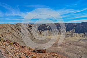 Meteor Crater Natural Monument in the Arizona Rocky Plain