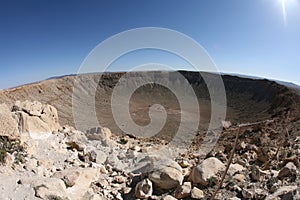 Meteor impact crater Winslow Arizona USA