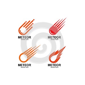 meteor logo vector template