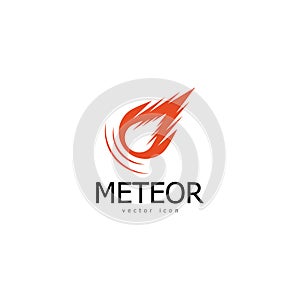 meteor logo vector template design