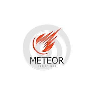 meteor logo vector template design