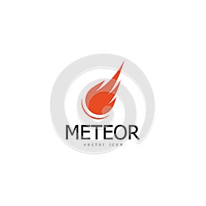 meteor logo vector template design