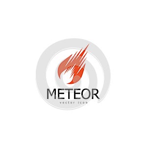 meteor logo vector template design