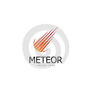 meteor logo vector template design