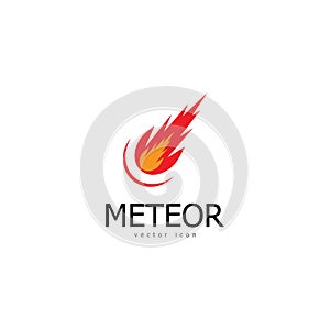 meteor logo vector template design