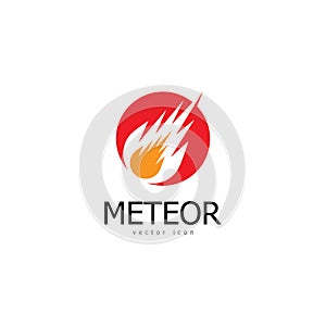 meteor logo vector template design