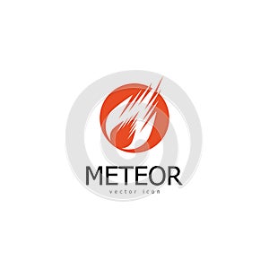 meteor logo vector template design