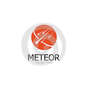 meteor logo vector template design