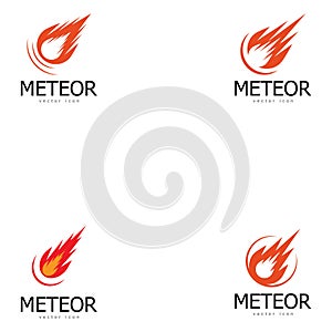 meteor logo vector template design