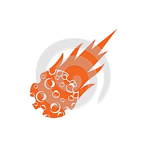 meteor logo vector template design